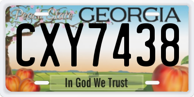 GA license plate CXY7438