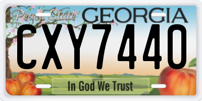 GA license plate CXY7440