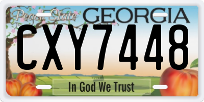 GA license plate CXY7448