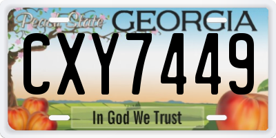 GA license plate CXY7449