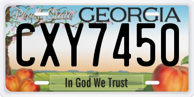 GA license plate CXY7450