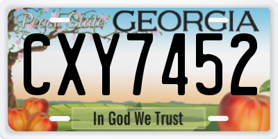 GA license plate CXY7452