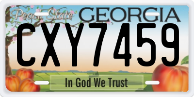 GA license plate CXY7459