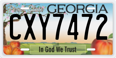 GA license plate CXY7472