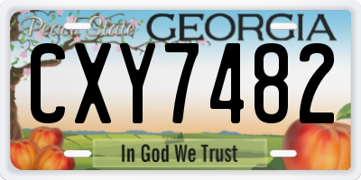 GA license plate CXY7482
