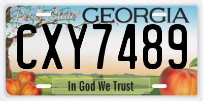 GA license plate CXY7489