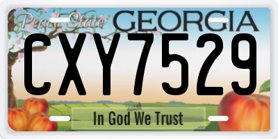GA license plate CXY7529