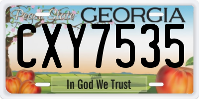 GA license plate CXY7535