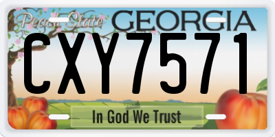 GA license plate CXY7571