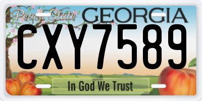 GA license plate CXY7589
