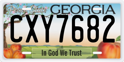 GA license plate CXY7682