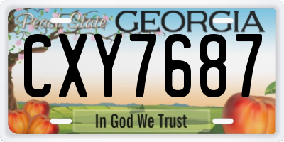 GA license plate CXY7687