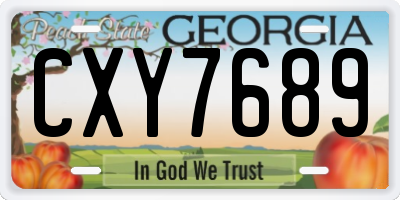 GA license plate CXY7689