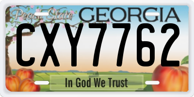 GA license plate CXY7762
