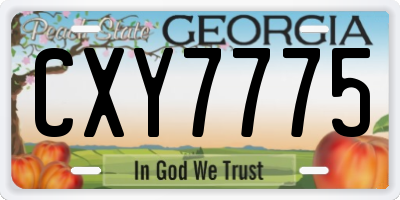 GA license plate CXY7775