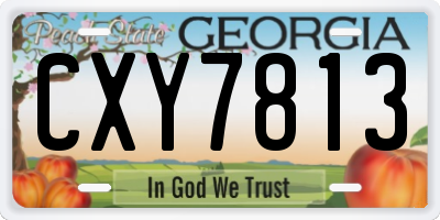 GA license plate CXY7813