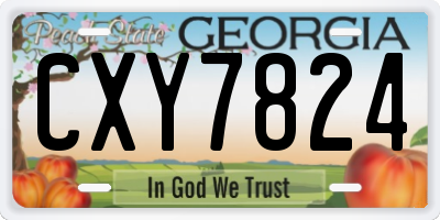 GA license plate CXY7824
