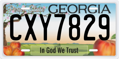 GA license plate CXY7829