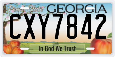 GA license plate CXY7842