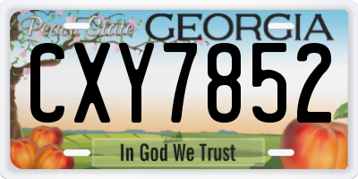GA license plate CXY7852