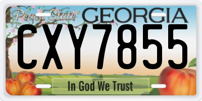 GA license plate CXY7855