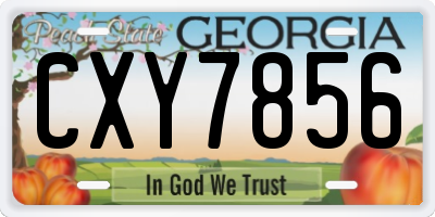 GA license plate CXY7856