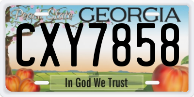 GA license plate CXY7858