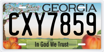 GA license plate CXY7859