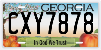 GA license plate CXY7878
