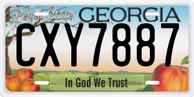 GA license plate CXY7887