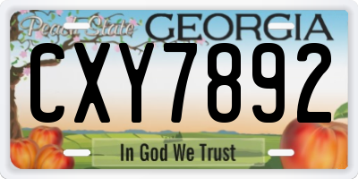 GA license plate CXY7892