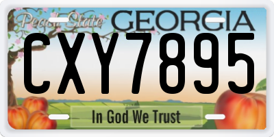 GA license plate CXY7895