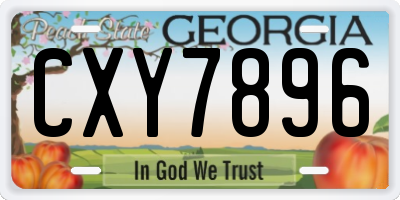 GA license plate CXY7896