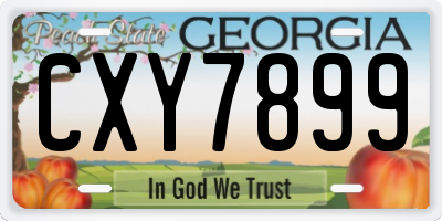 GA license plate CXY7899