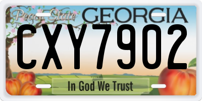 GA license plate CXY7902