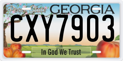 GA license plate CXY7903