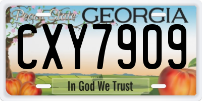 GA license plate CXY7909