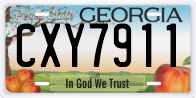 GA license plate CXY7911
