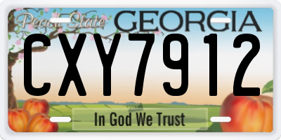 GA license plate CXY7912
