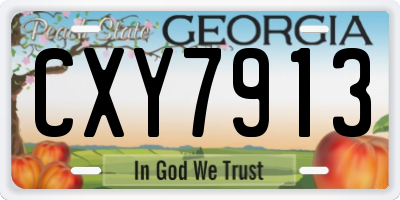 GA license plate CXY7913