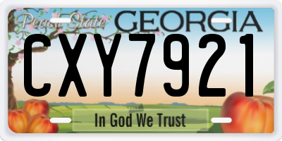 GA license plate CXY7921