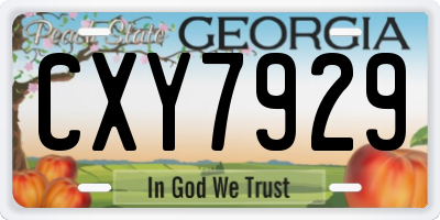 GA license plate CXY7929