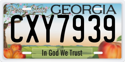 GA license plate CXY7939