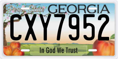 GA license plate CXY7952