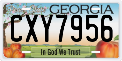 GA license plate CXY7956