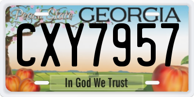 GA license plate CXY7957