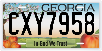 GA license plate CXY7958