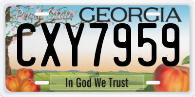 GA license plate CXY7959