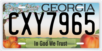 GA license plate CXY7965