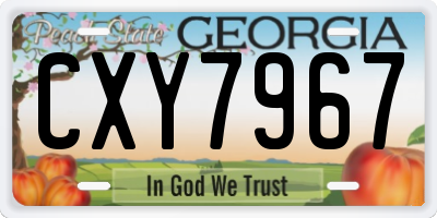 GA license plate CXY7967